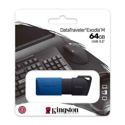 PENDRIVE 64GB KINGSTON DT EXODIA M USB 3.2